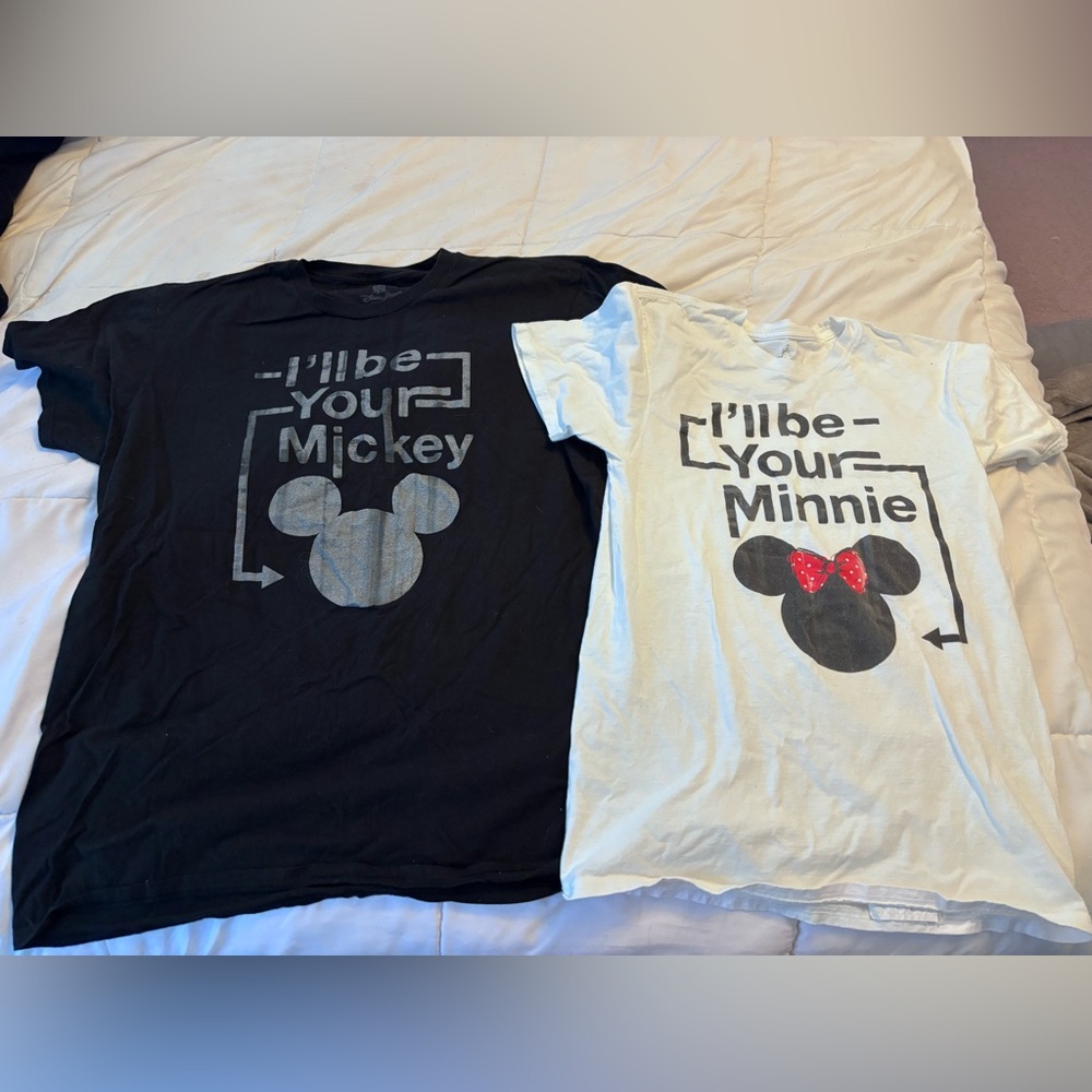 Mickey and Minnie couples T-Shirts - Black and White